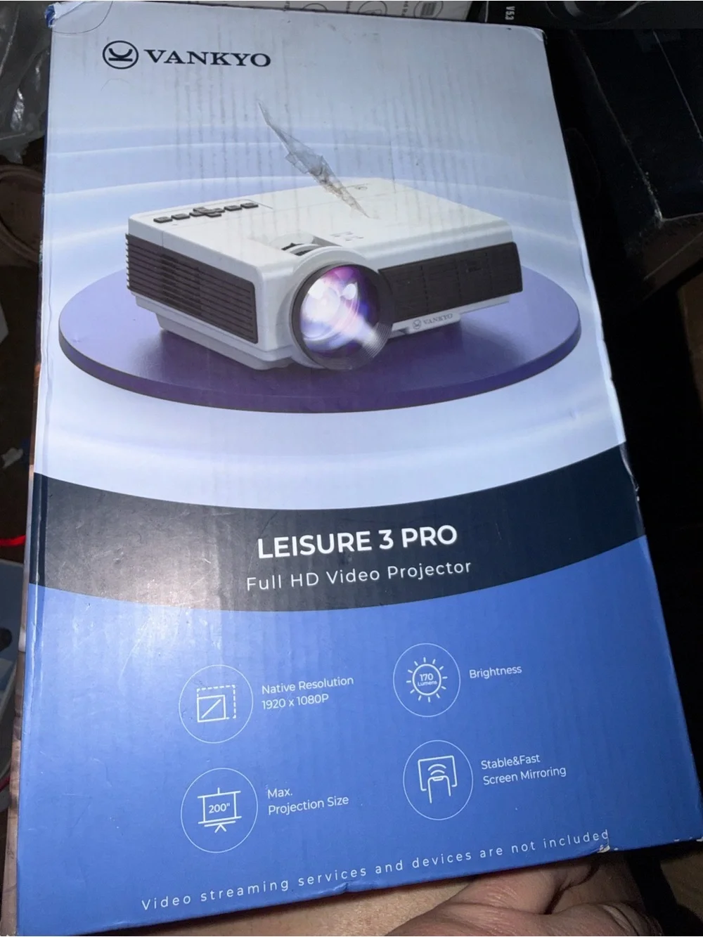 Vankyo Leisure 3 Pro Full HD Projector - White/Black